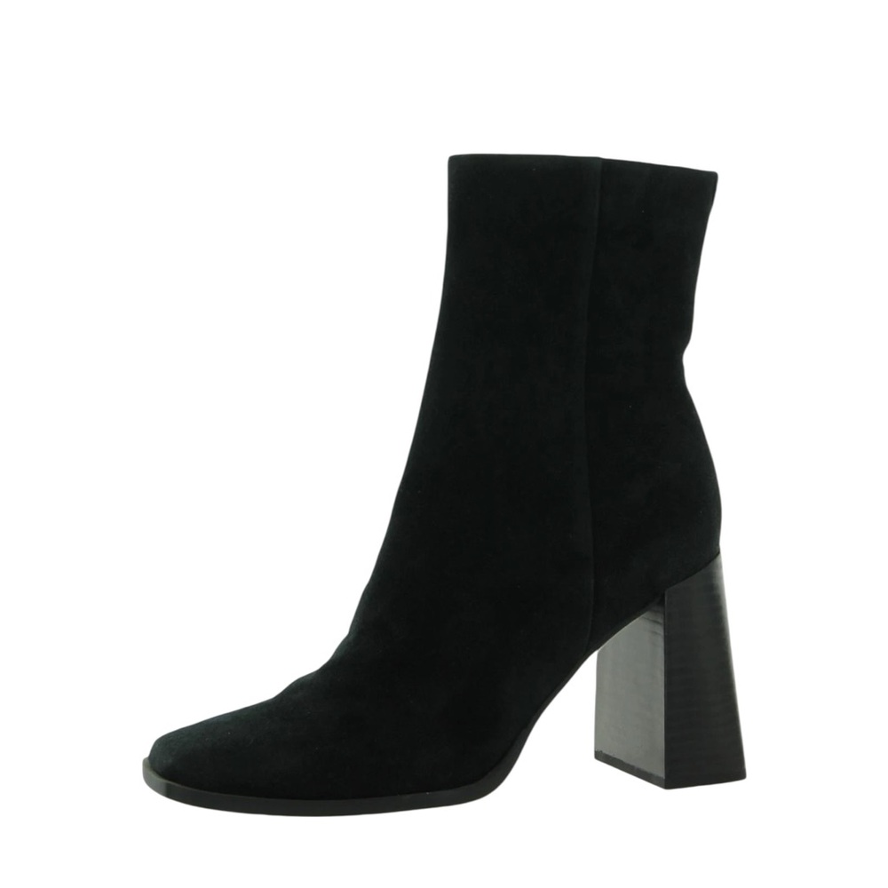Sam Edelman Black Suede Block Heel Ankle Boots